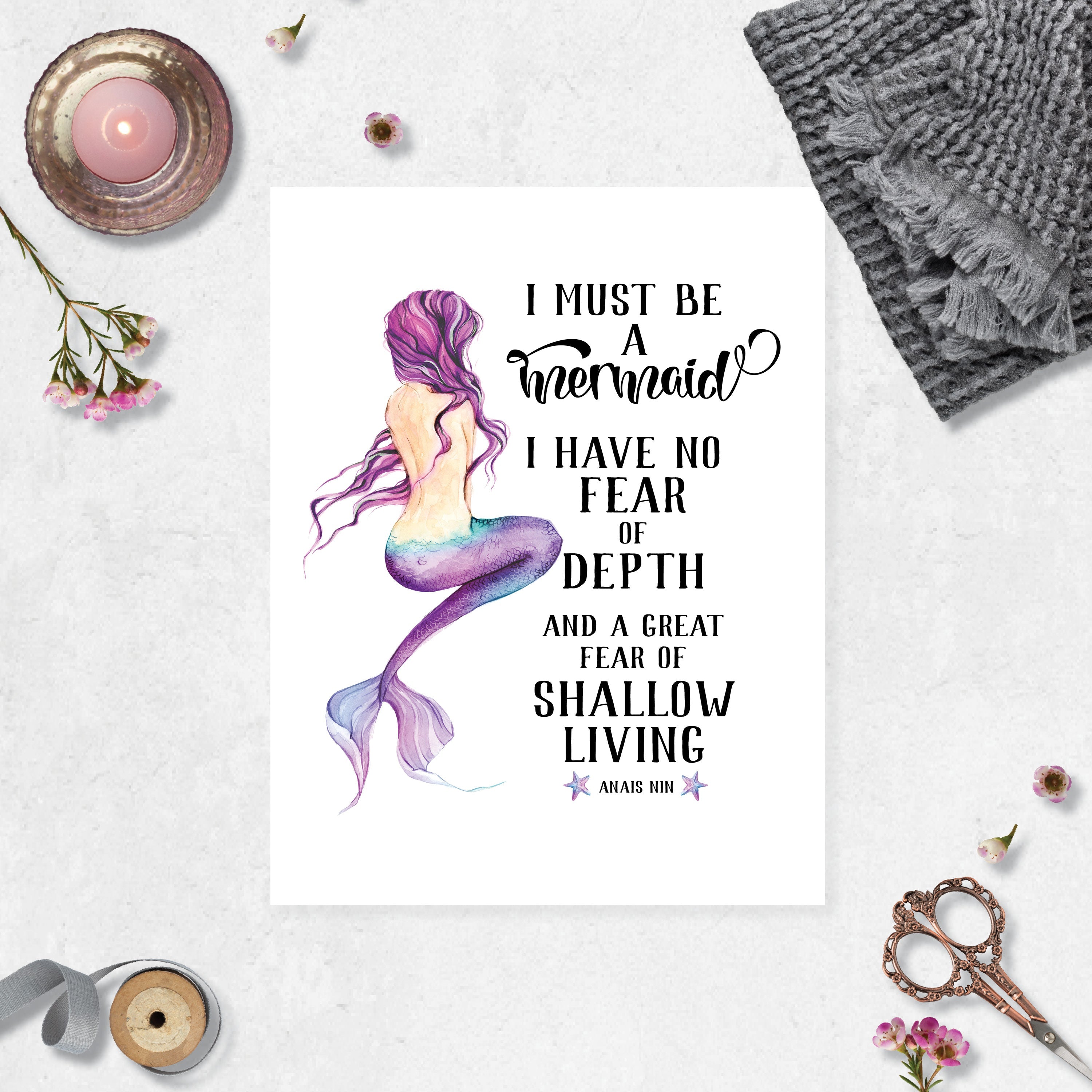 I Must Be A Mermaid Quote Anais Nin