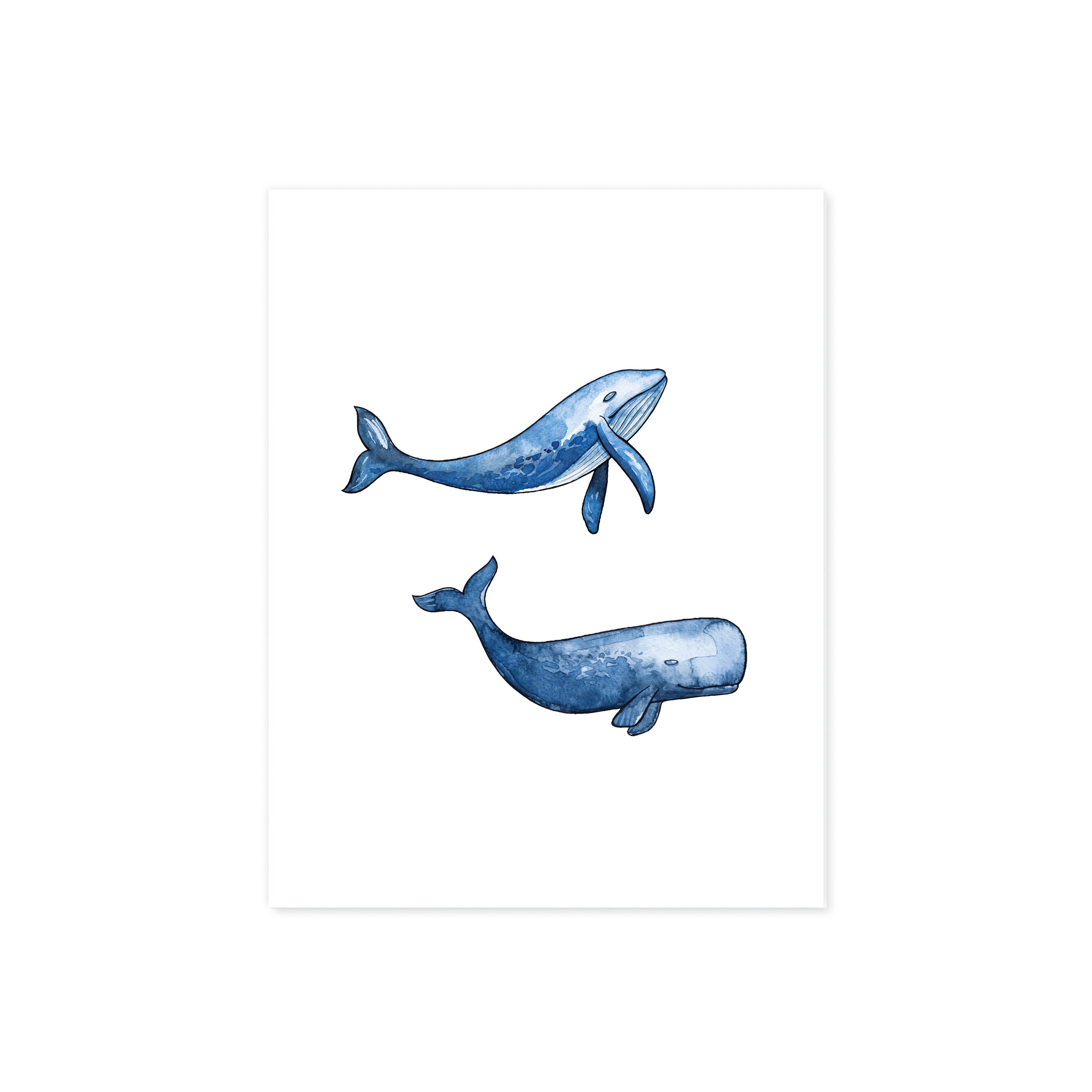 Watercolor Whales